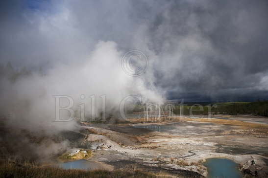 Norris Geyser Basin storm