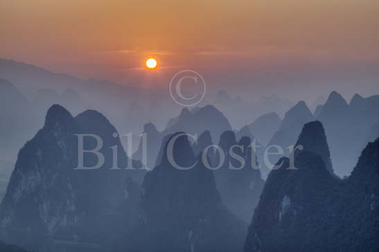 Limestone Karst Hills Sunrise