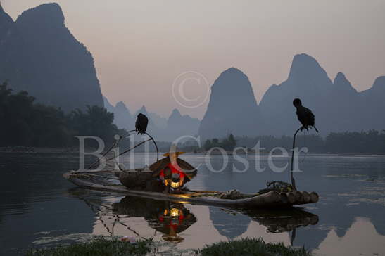 Cormorant Fisherman with Lamp